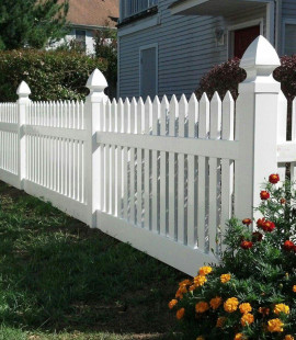 Vinyl Fence, Tuckerton Spade Caps, White